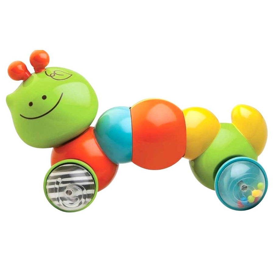 B kids Press n Play Zoom Zoom Buggy green caterpillar push-along toy