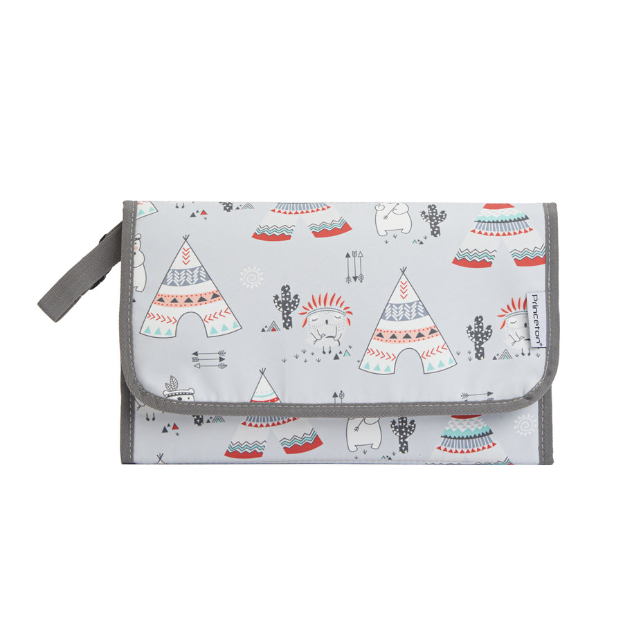 Princeton On-the-Go Diaper Changing Pad XL, Native Bear print, folded