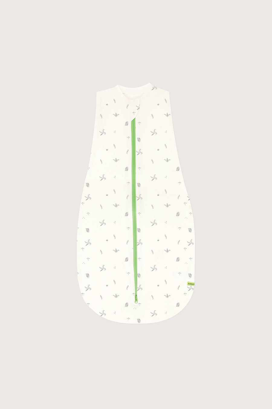 Hamako Tencel Simple Swaddle in Willow — sleeveless zip-front baby sleep bag