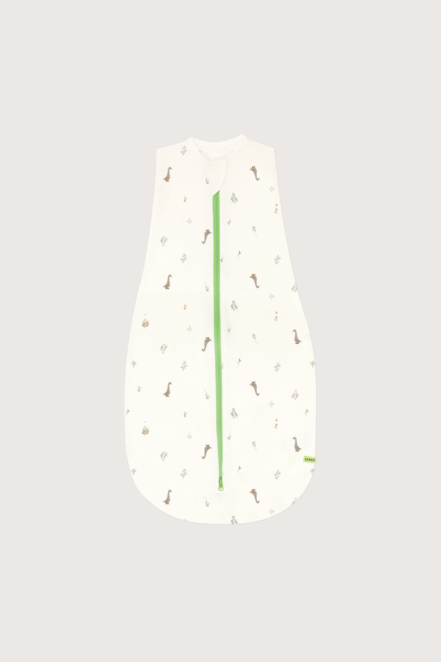 Hamako Tencel Simple Swaddle in Nest — sleeveless zip-front baby sleep bag