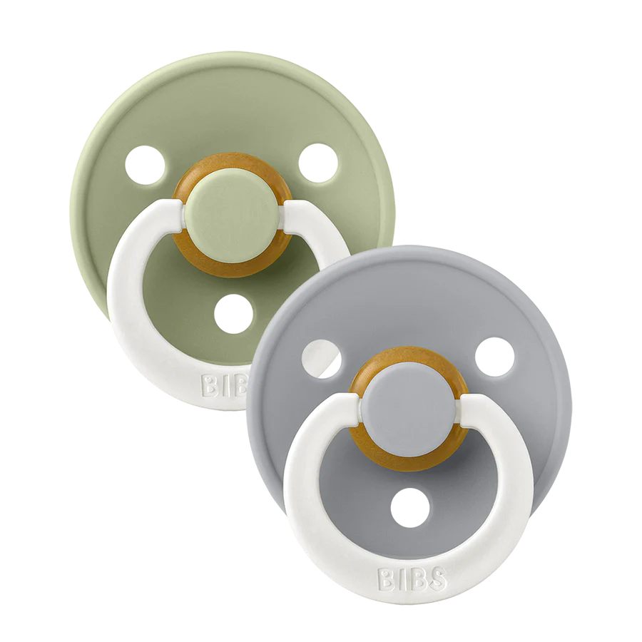 BIBS 2 Pack Colour Latex Pacifier (Glow in the Dark)