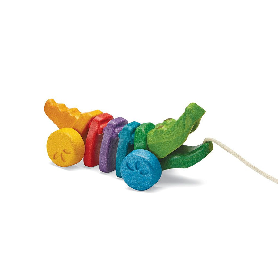 PlanToys Rainbow Alligator pull-along toy