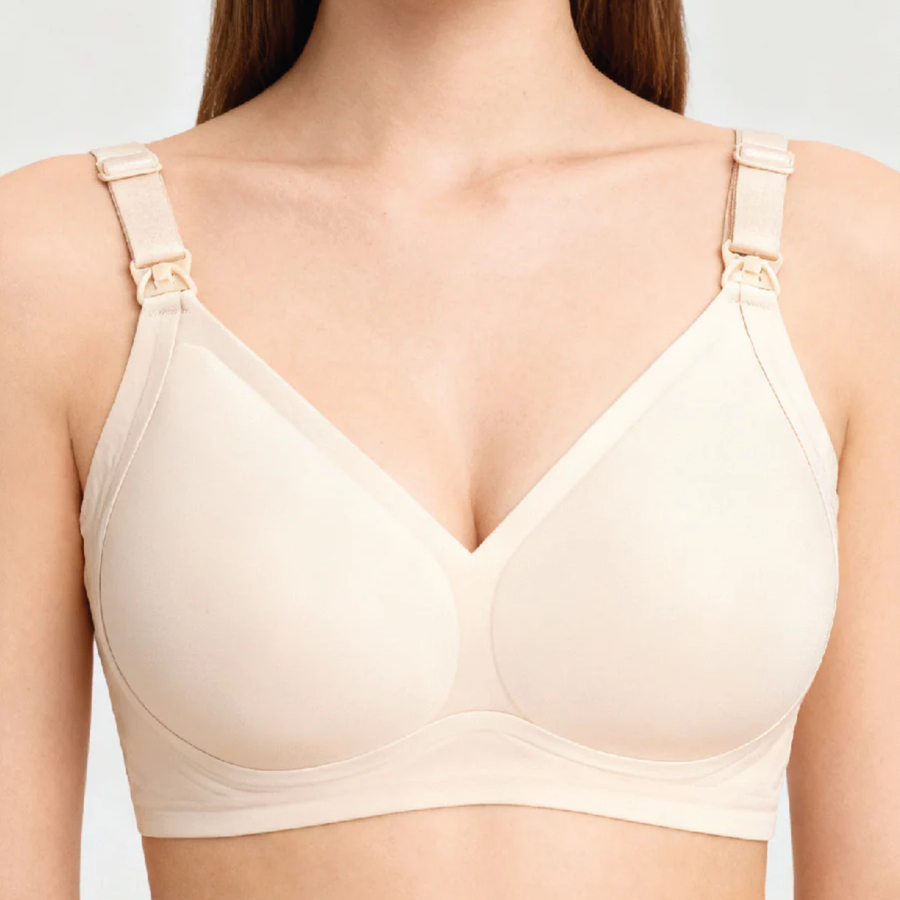 Bmama Maternity V-Neck Seamless Support Nursing Bra