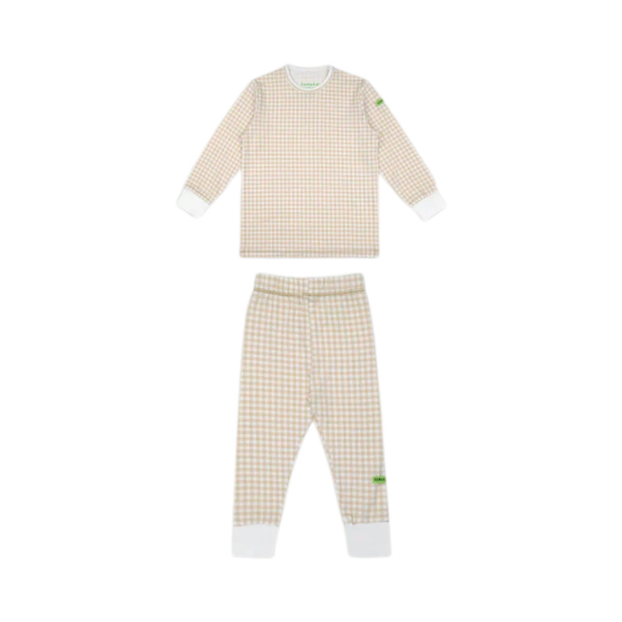 Hamako Tencel Creme Gigham (CG) Kids Long Set