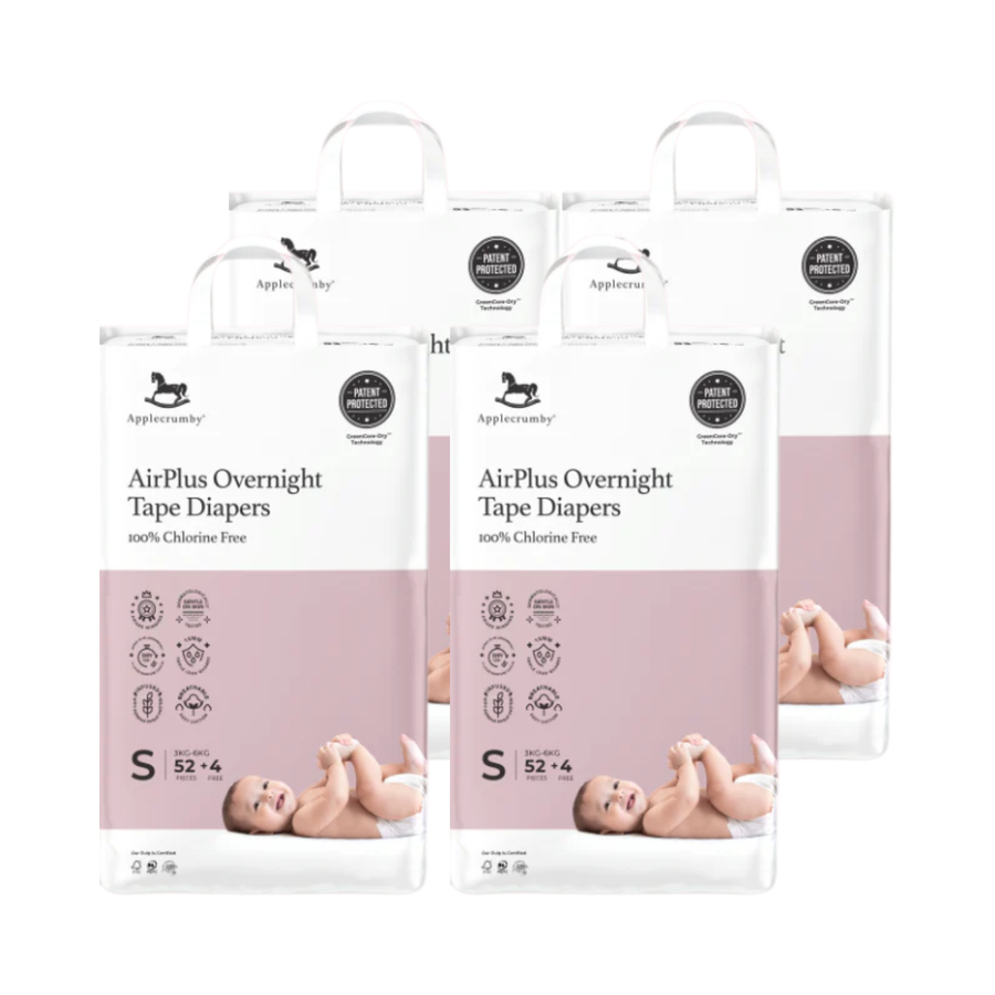 Applecrumby® AirPlus Overnight Tape Diapers