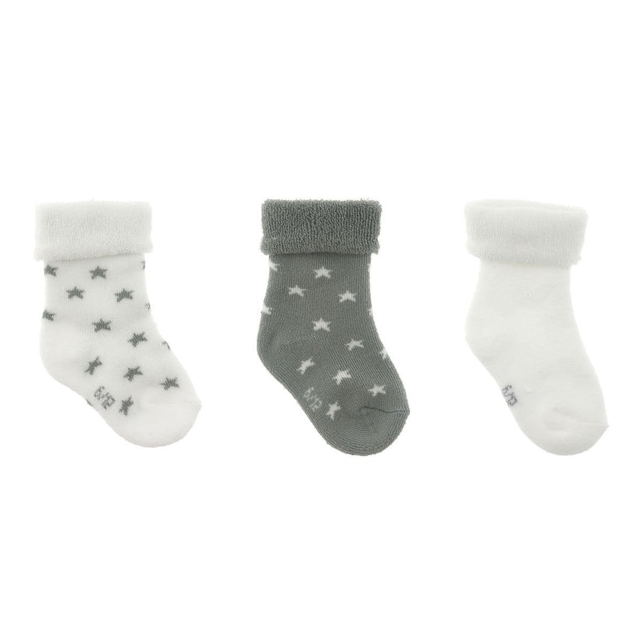 Cambrass Set 3 Socks for Baby, Star Grey - one sock from each pair