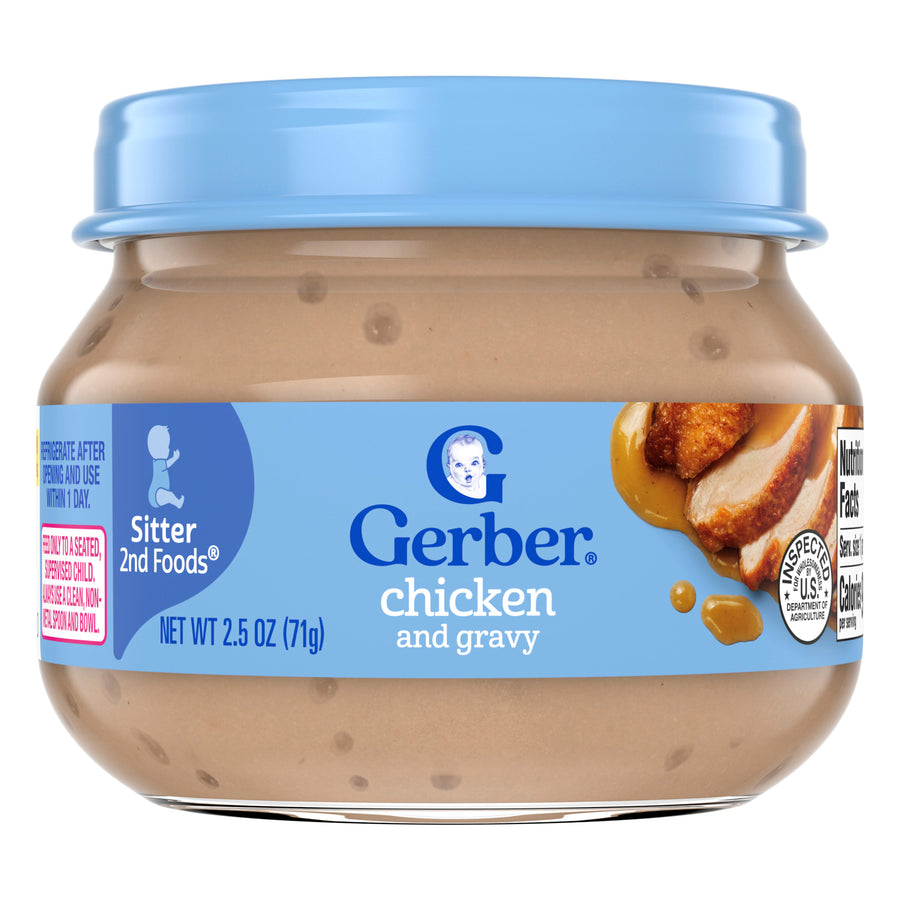 Gerber 2nd Foods Chicken & Gravy, 2.5 oz Glass Jar