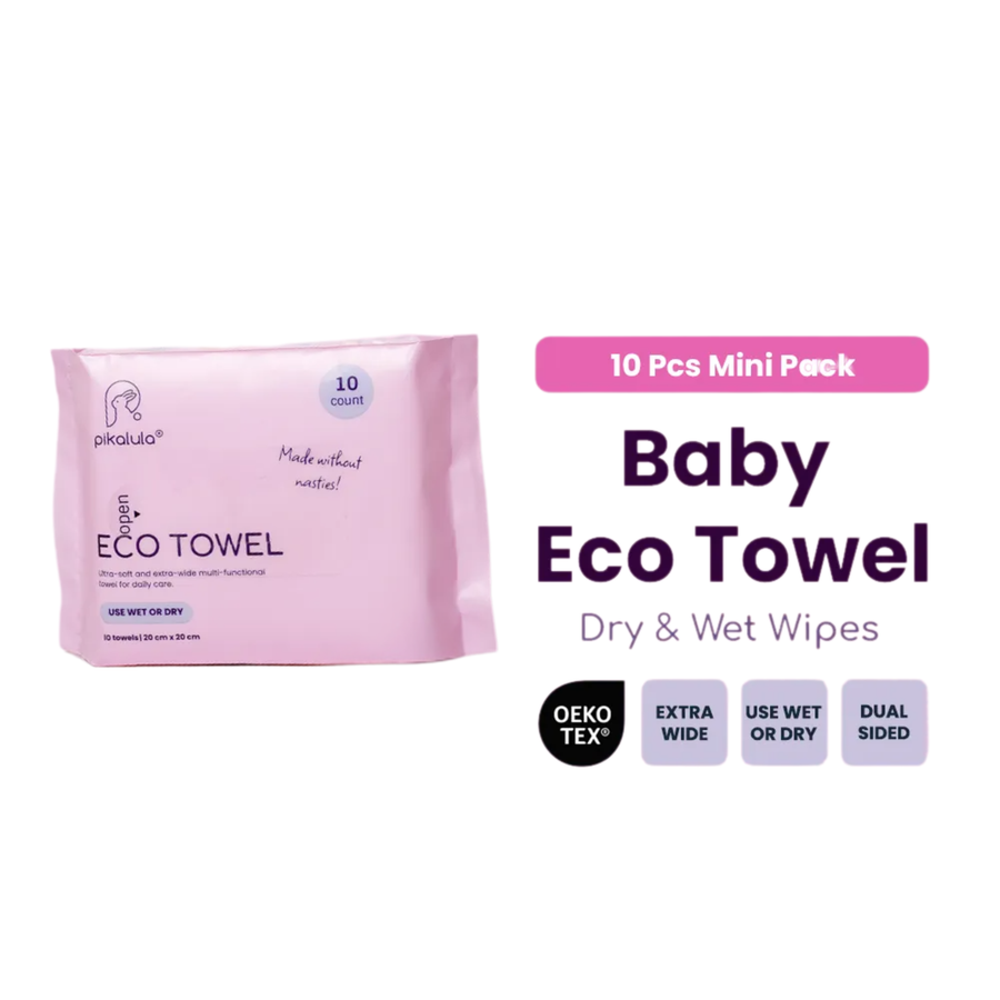 Pikalula Baby Eco Towel 10pcs Mini Pack