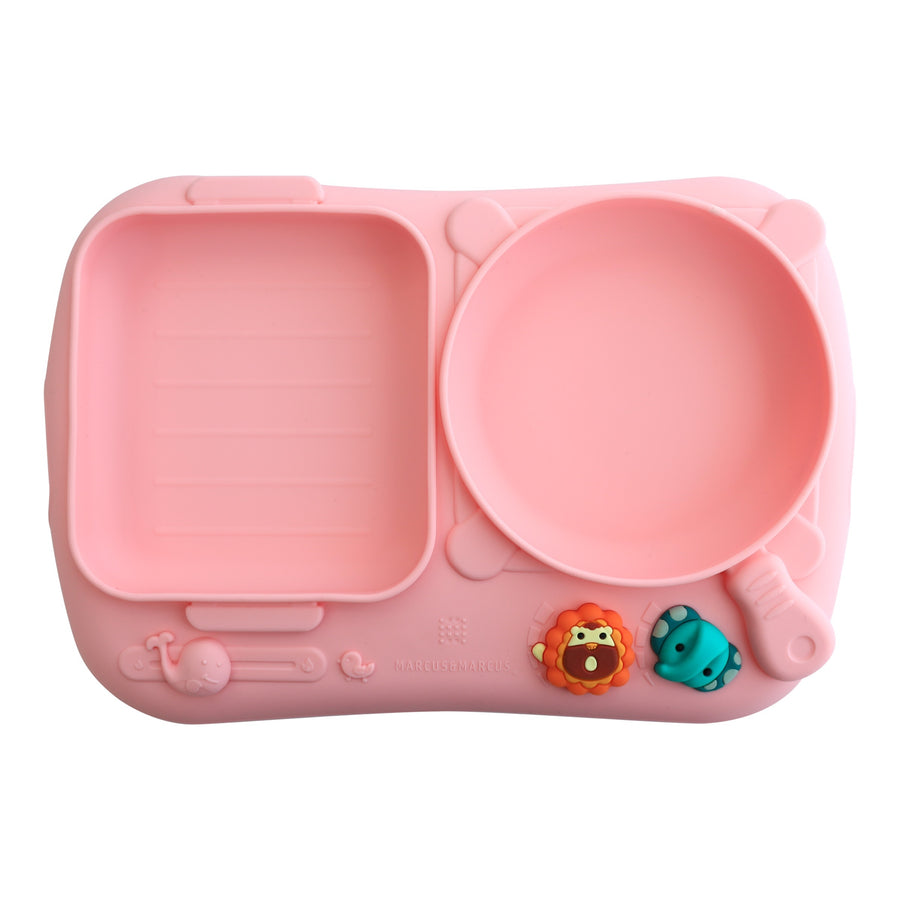 Marcus & Marcus CreativPlate with Suction, Little Chef in pink