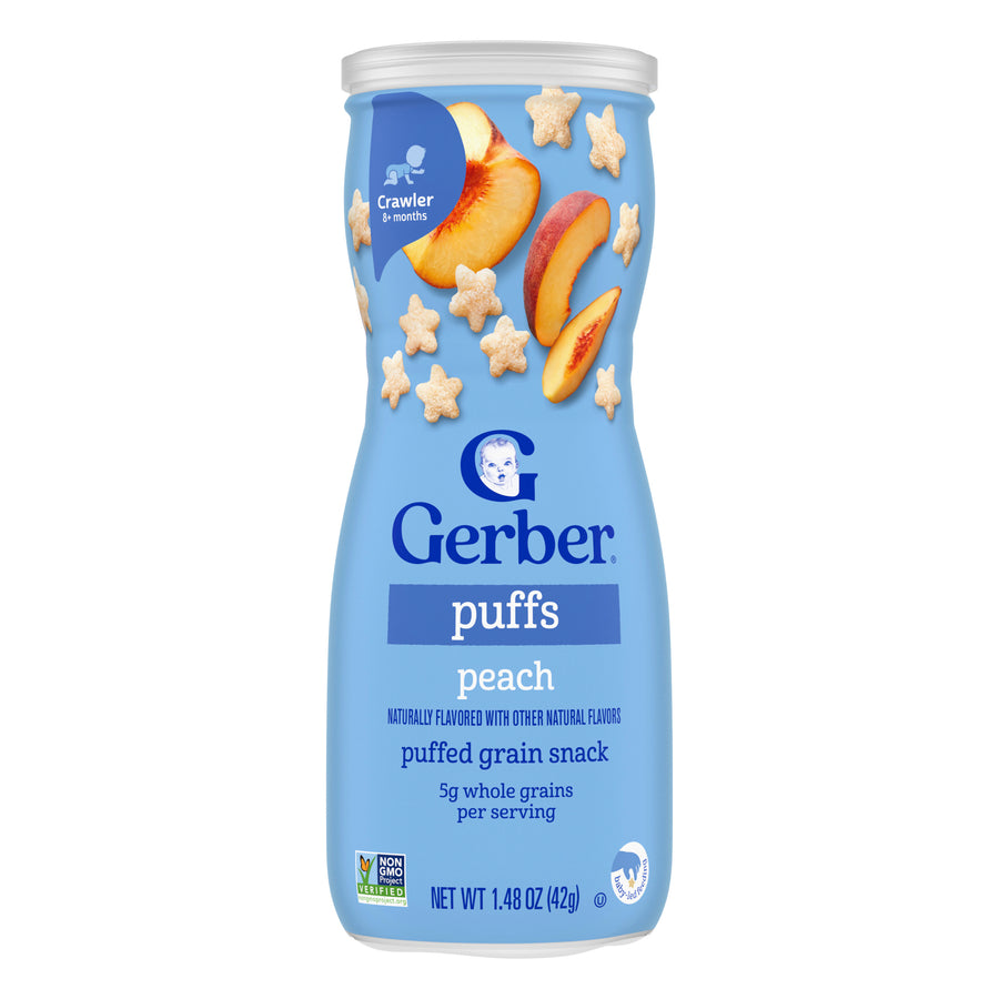 Gerber Puffs Peach, 1.48 oz (42 g)