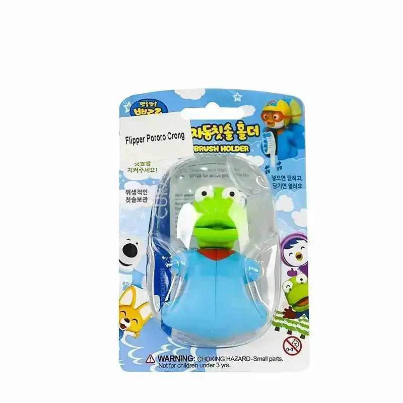 Flipper Pororo Crong toothbrush holder with suction cup, in pack