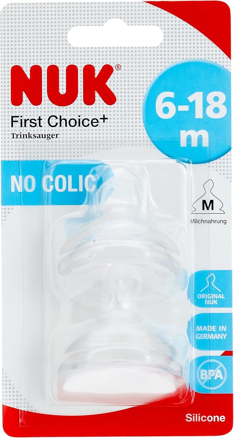 NUK Silicone Teat Size 2, Medium Hole - 2 Pieces