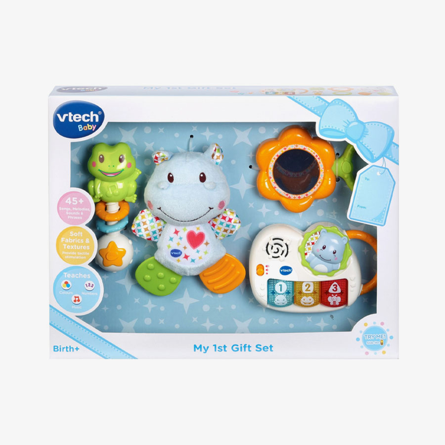 VTech My 1st Gift Set presentation box with all four toys