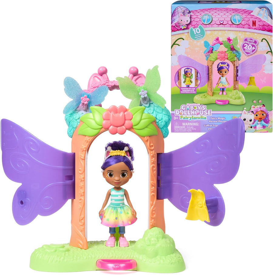Fairy Magic Reveal Transforming Playset with the 6-inch Gabby doll