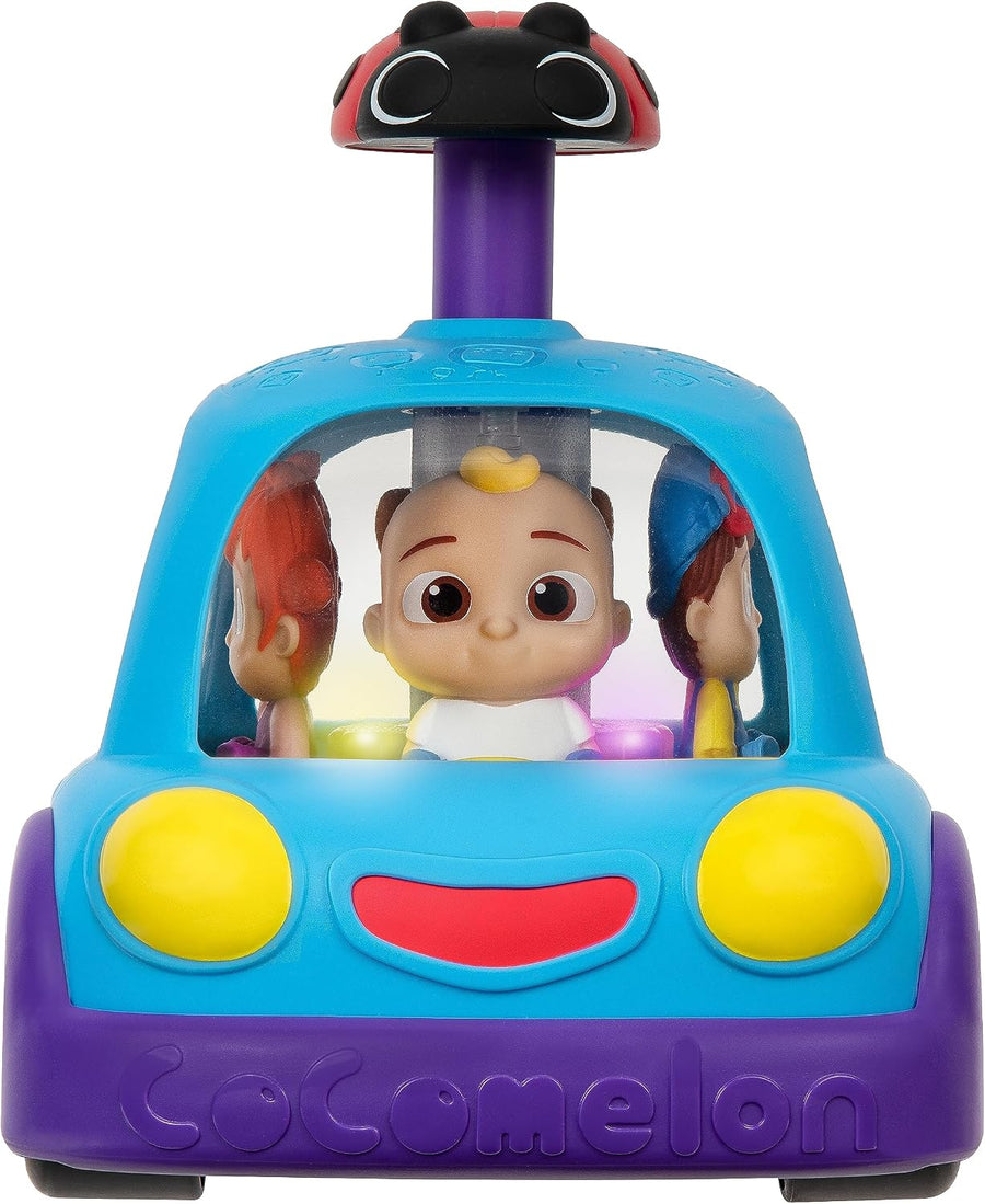 Cocomelon Push N Sing Family Car, front with JJ driving