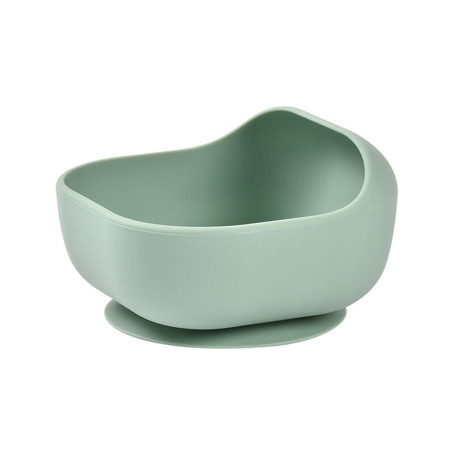 BEABA silicone suction bowl in sage green