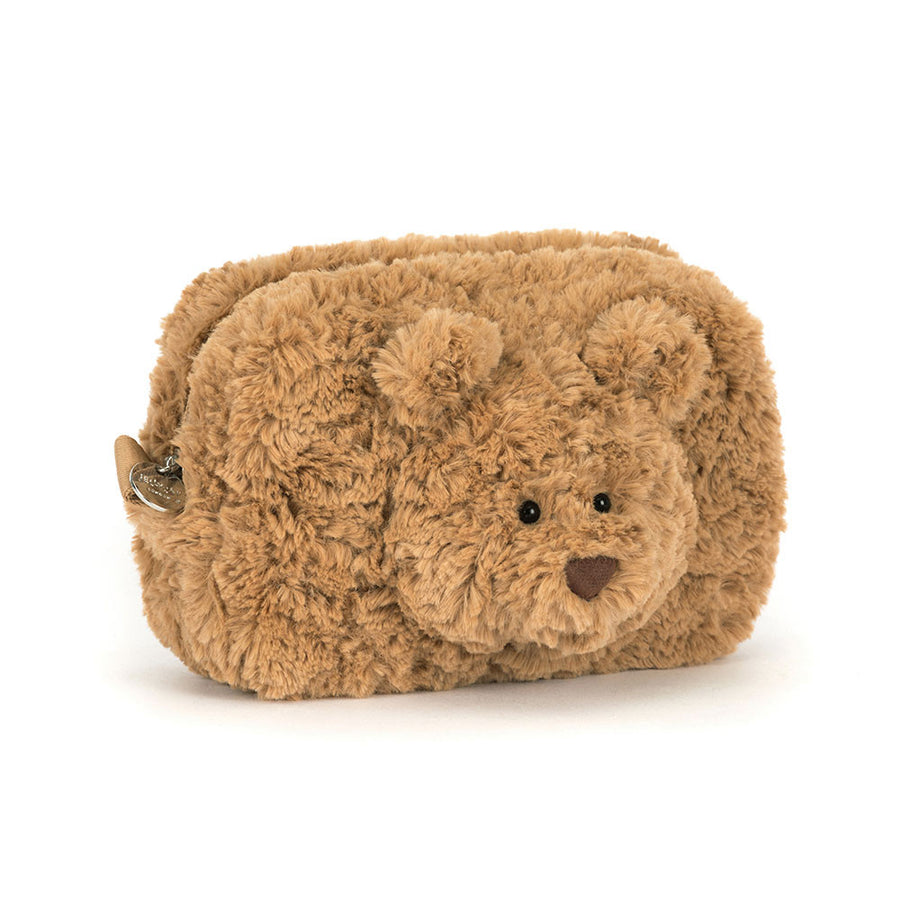 Jellycat Bartholomew Bear Pouch, front view