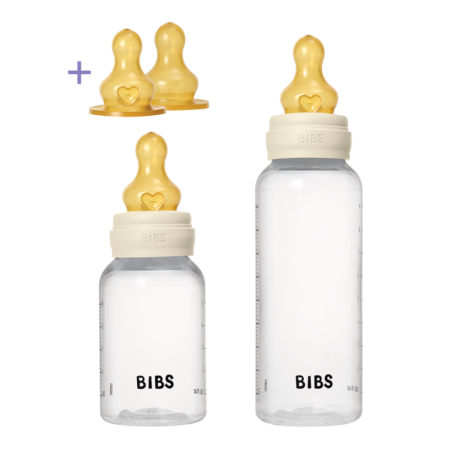 BIBS Grow and Flow bottle set 150ml and 270ml latex, Ivory