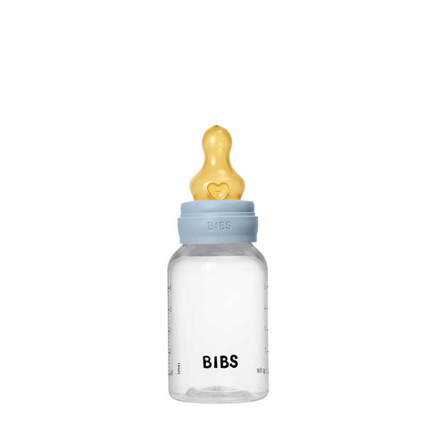 BIBS Baby Bottle 150ml latex slow flow, Baby Blue