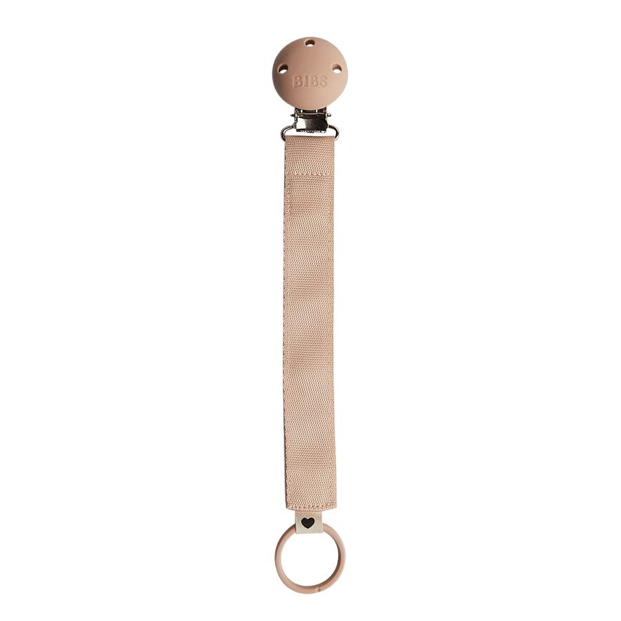 BIBS Pacifier Clip Ribbon Blush
