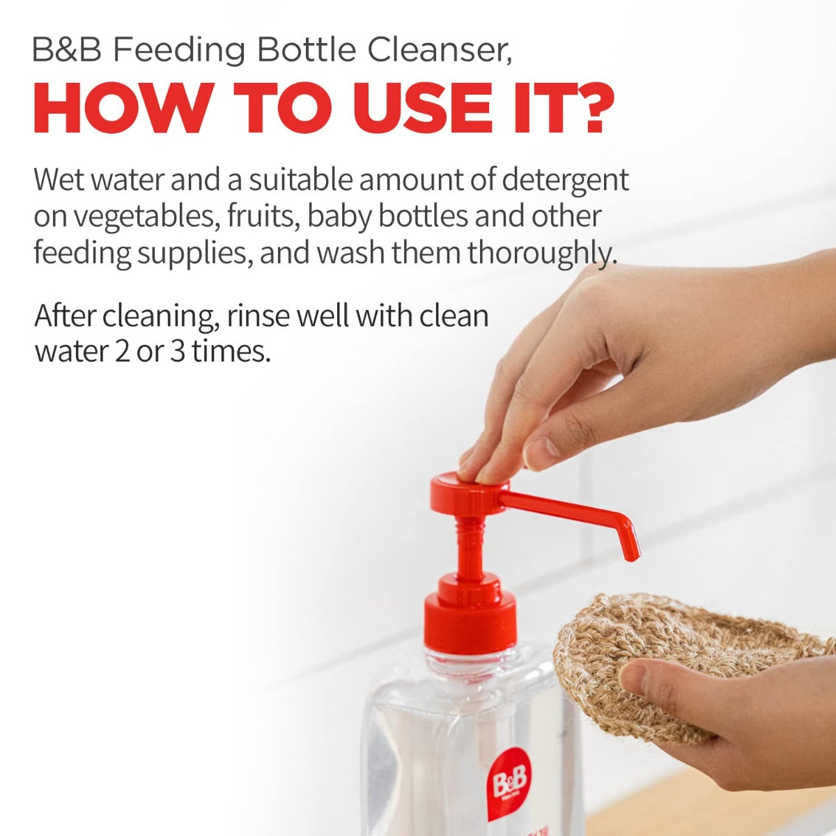B&B Feeding Bottle Cleanser 600ML (Liquid Type) – - Main Image