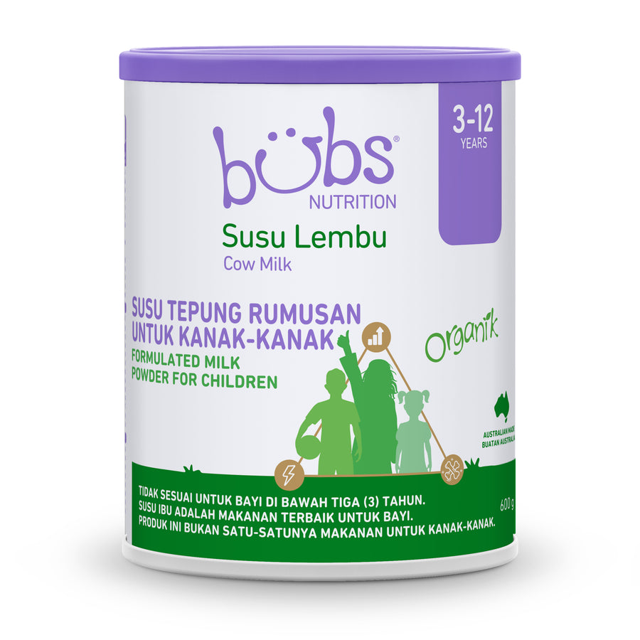 Bubs Organic Grass Fed Milk Stage 4, 600g (3Y-12Y) - Cow's milk formula