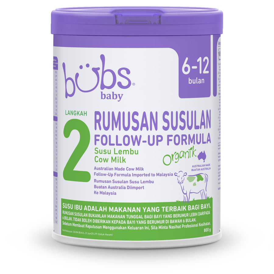 Bubs Organic Grass Fed Follow-On Formula Stage 2, 800g (6-12M) - Cow's milk formula