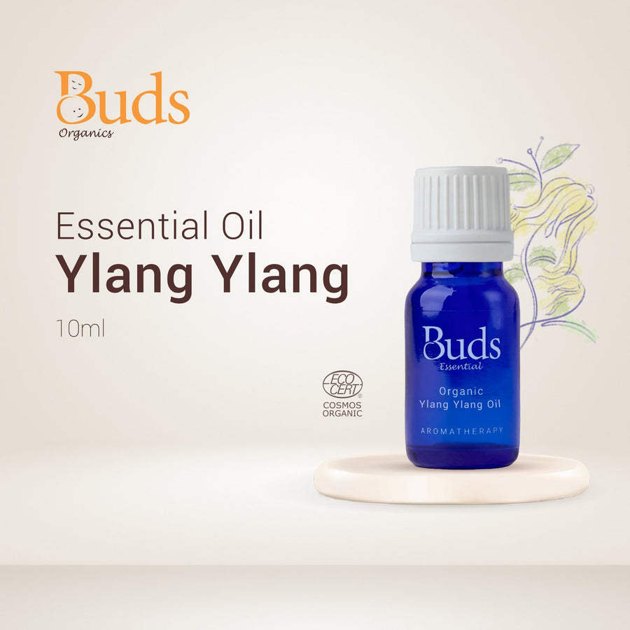 Buds Essential Organic Ylang Ylang Oil 10ml aromatherapy bottle