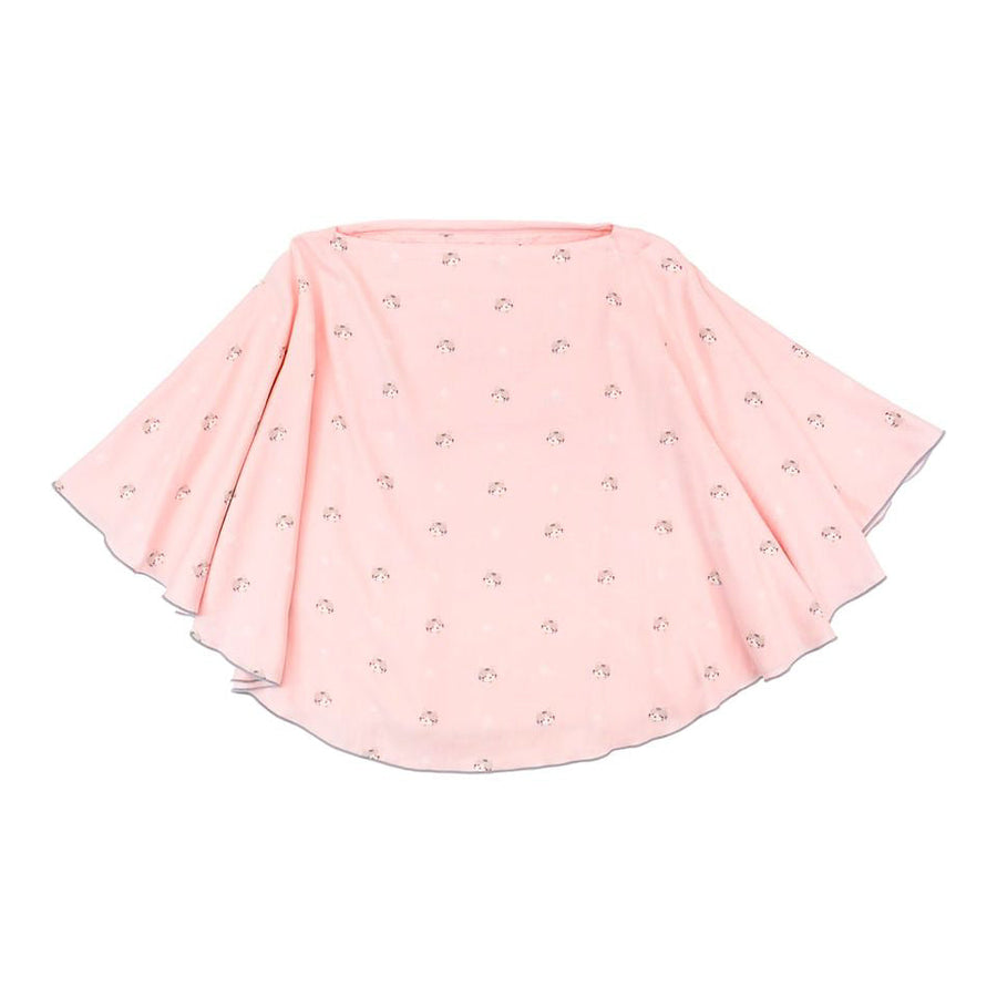 Granny Ben TENCEL muslin pocket poncho in the Chubby Cat print