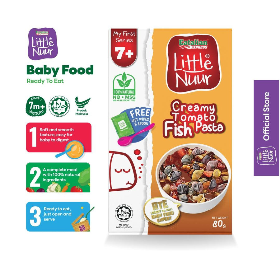 Little Nuur My First Series Creamy Tomato Fish Pasta 80g, 7m+