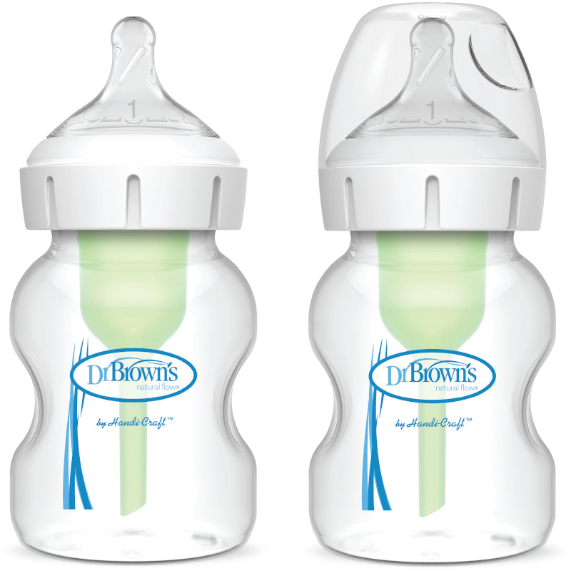 Dr. Brown's 5 oz/150 ml PP Wide-Neck Options+ Bottle, 2-Pack