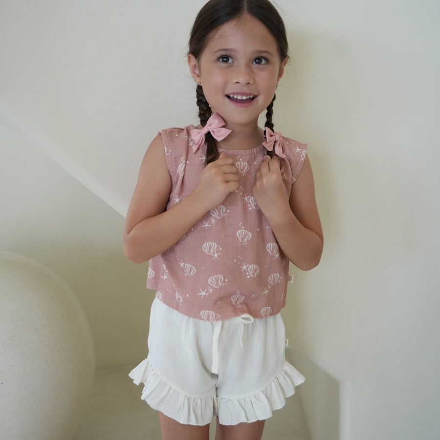 Joey&Mom Signature Linen Outfit Set in Pink Shores