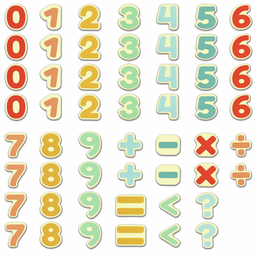 Hape Magnetic Numbers E2007 - 54 wooden number and maths symbol magnets