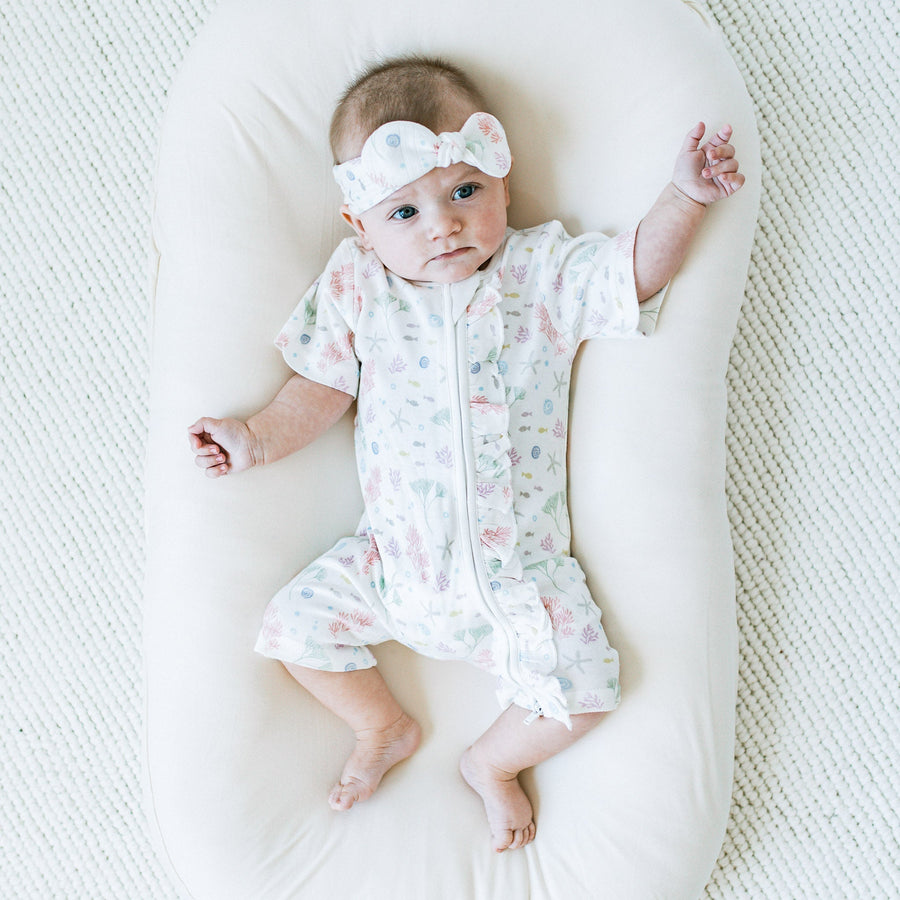 KAYS + KINS Frilled Zipsuit - Seabloom - 12-18M
