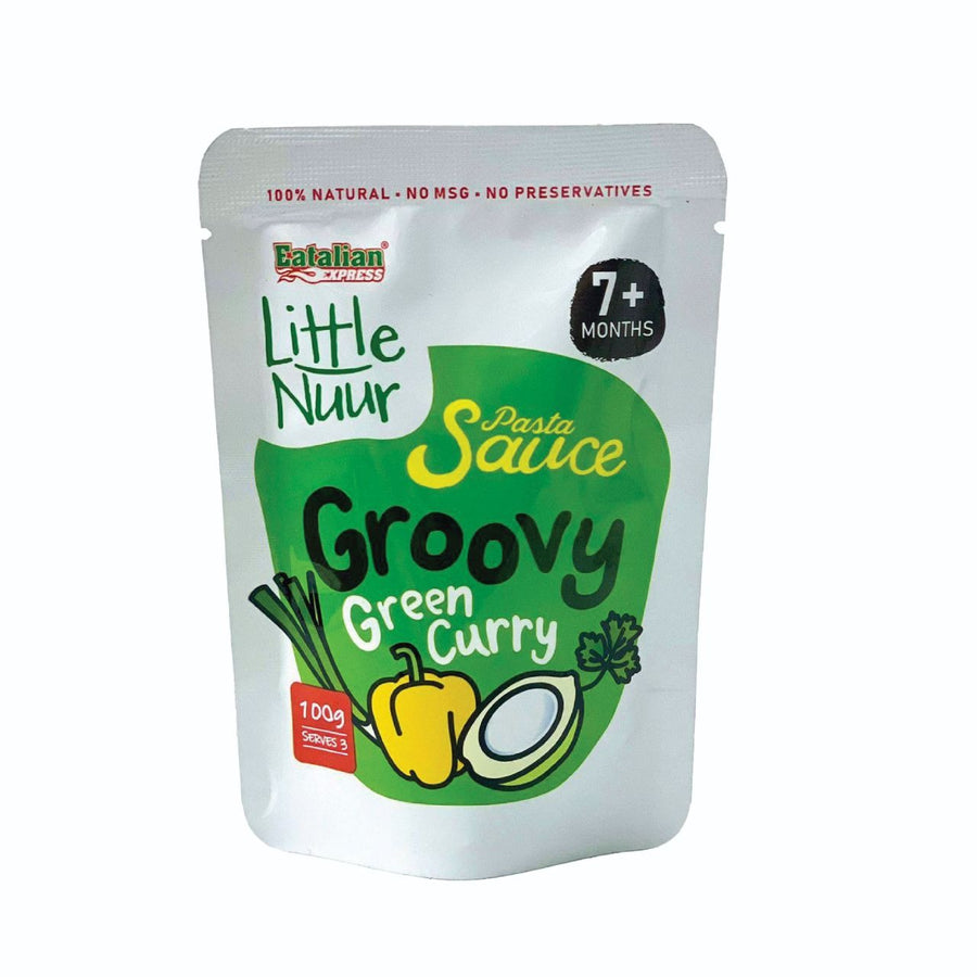 Little Nuur Baby Pasta Sauce Groovy Green Curry 100g, 7m+