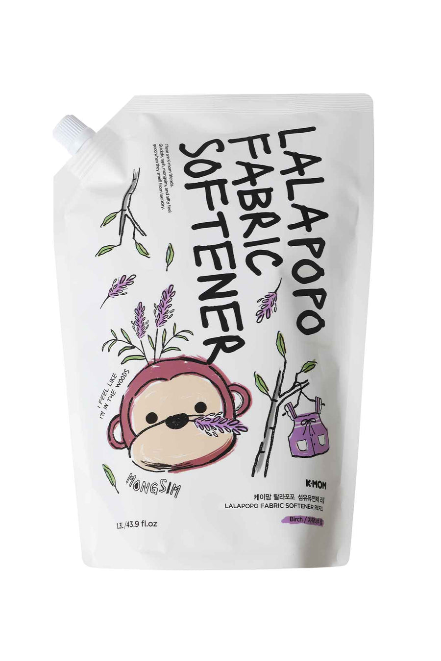 K-Mom Lalapopo Fabric Softener Refill Birch 1.3L pouch