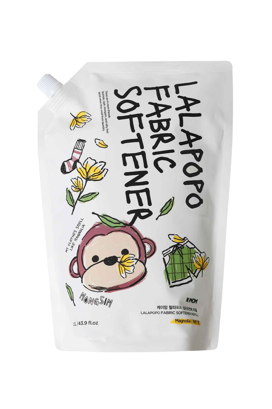 K-Mom Lalapopo Fabric Softener Refill Magnolia 1.3L pouch