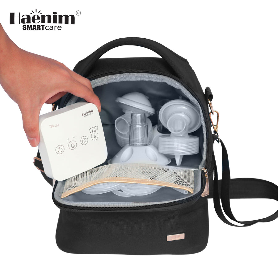 MIIU CarryMe Backpack Black - open with pump and accessories