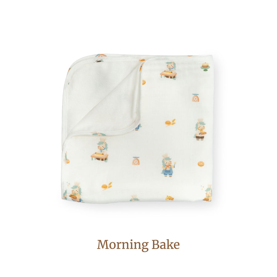 Granny Ben Chuchu's Little Oven TENCEL towel in the Morning Bake print