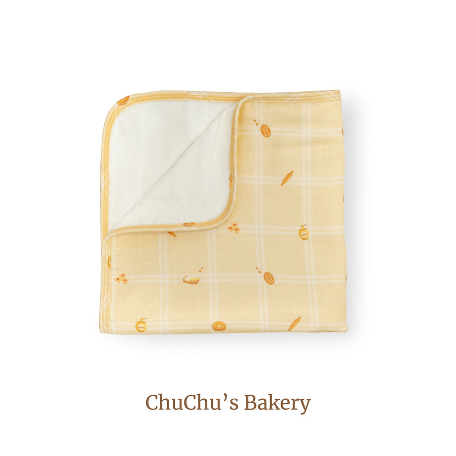 Granny Ben Chuchu's Little Oven TENCEL towel in the Chuchu's Bakery print
