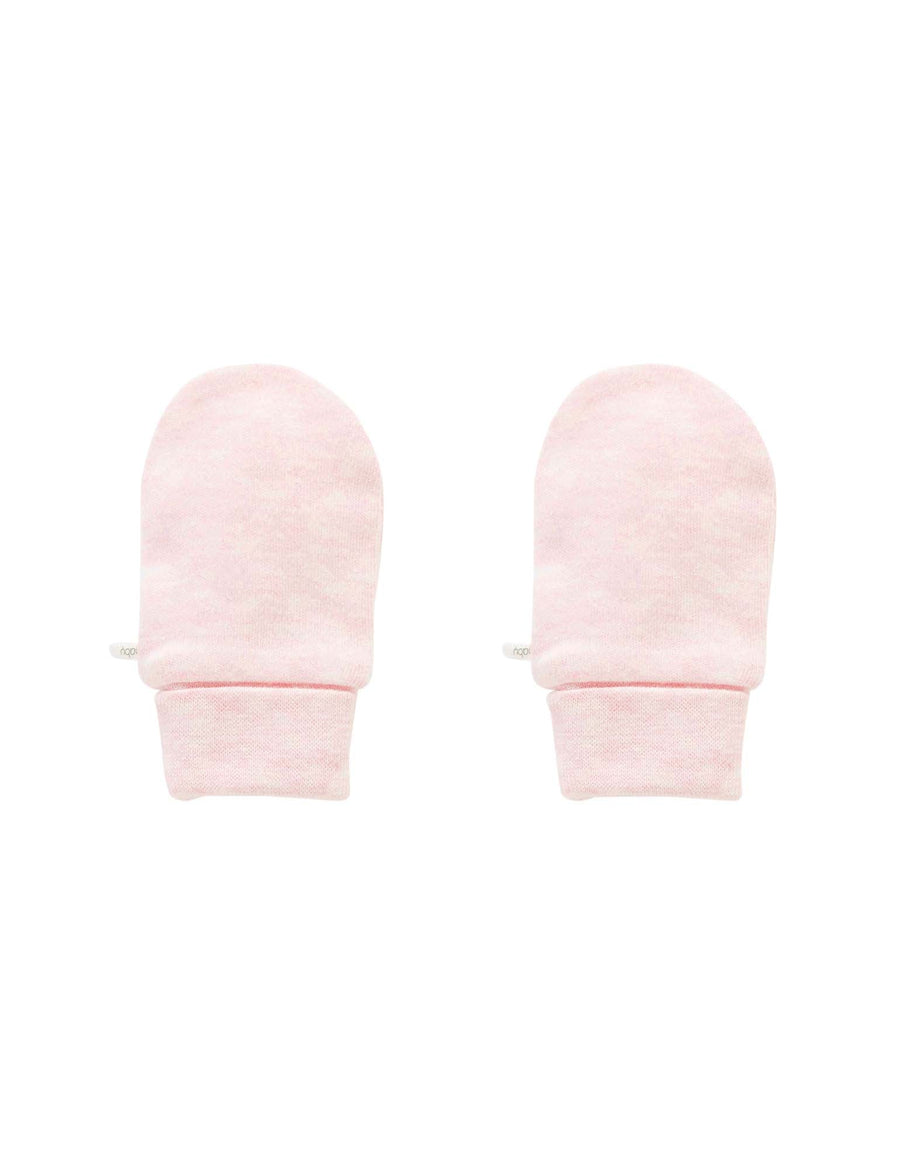 Purebaby Essentials Mittens in Pale Pink Melange