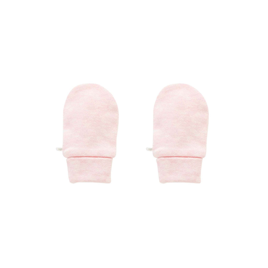 Purebaby Essentials Mittens in Pale Pink Melange