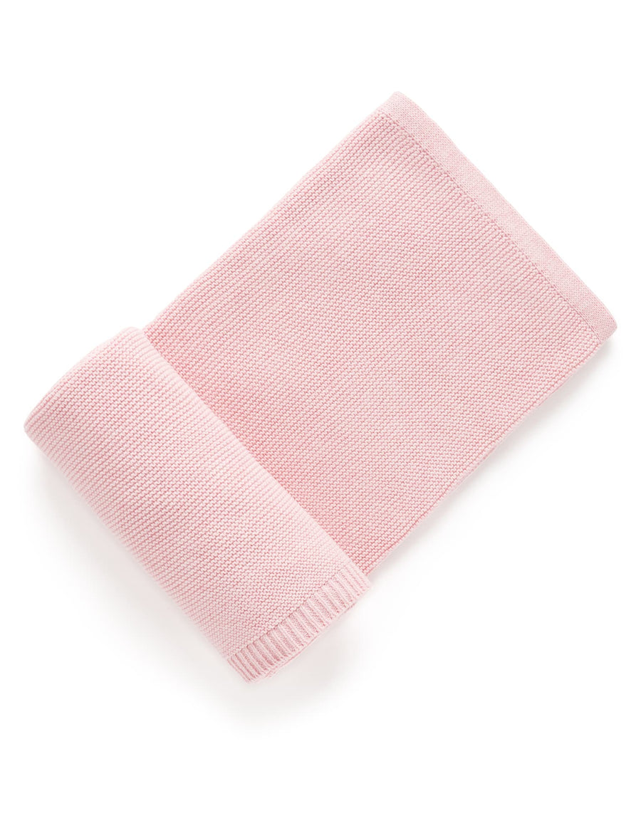 Purebaby Essentials Textured Blanket in Pink Melange
