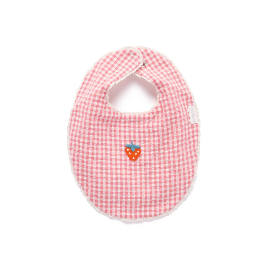 Purebaby Organic Cotton Gingham Bib