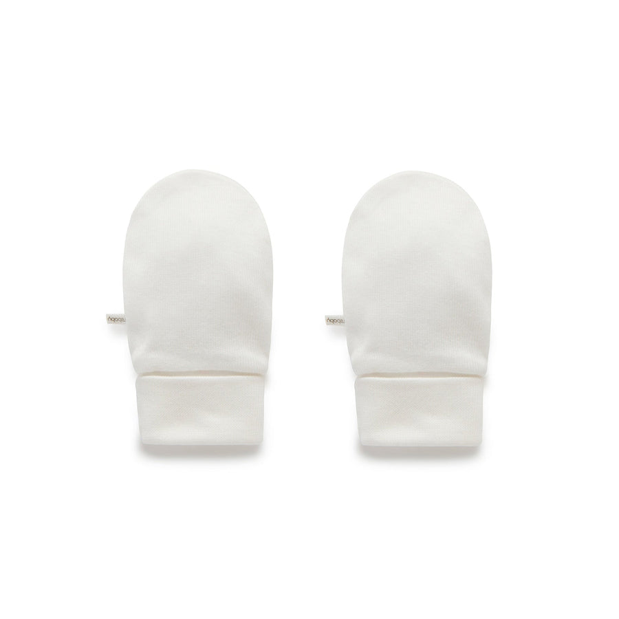 Purebaby Organic Cotton Mittens Vanilla