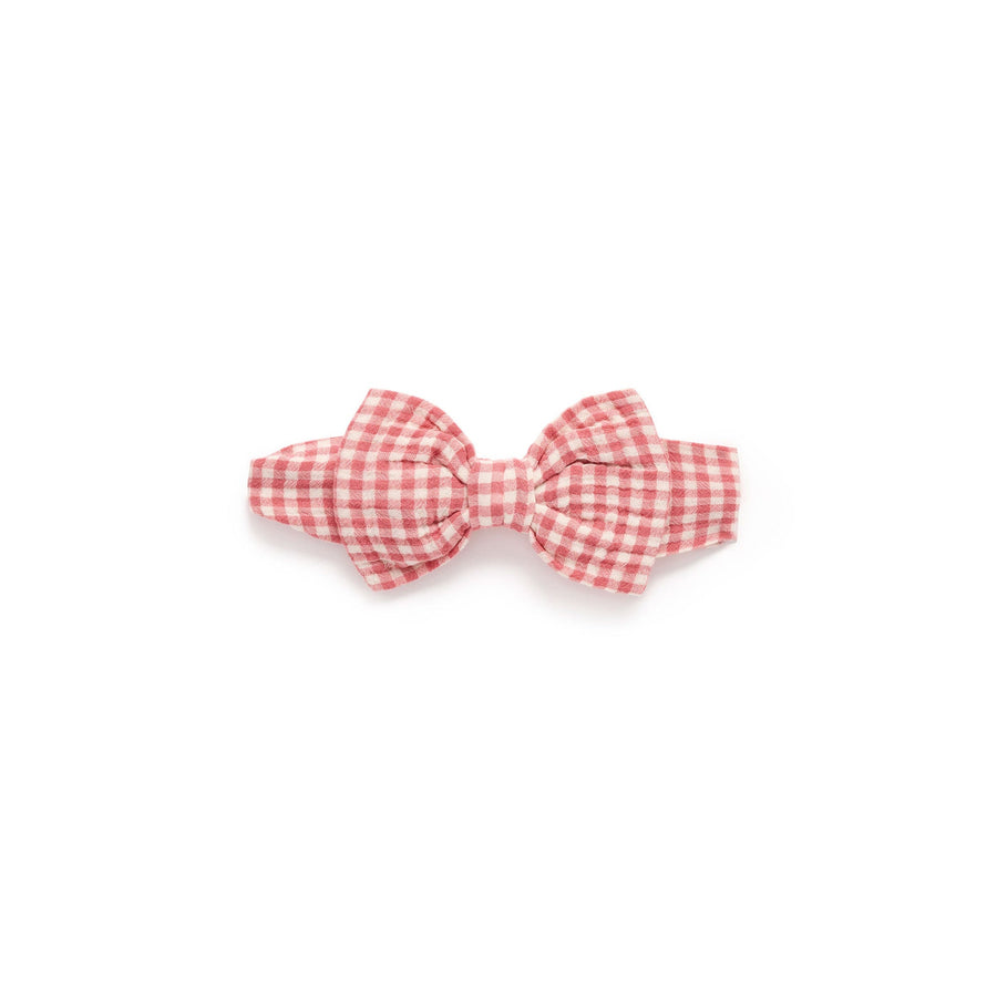 Purebaby Gingham Bow Headband - Lilly Pilly Gingham