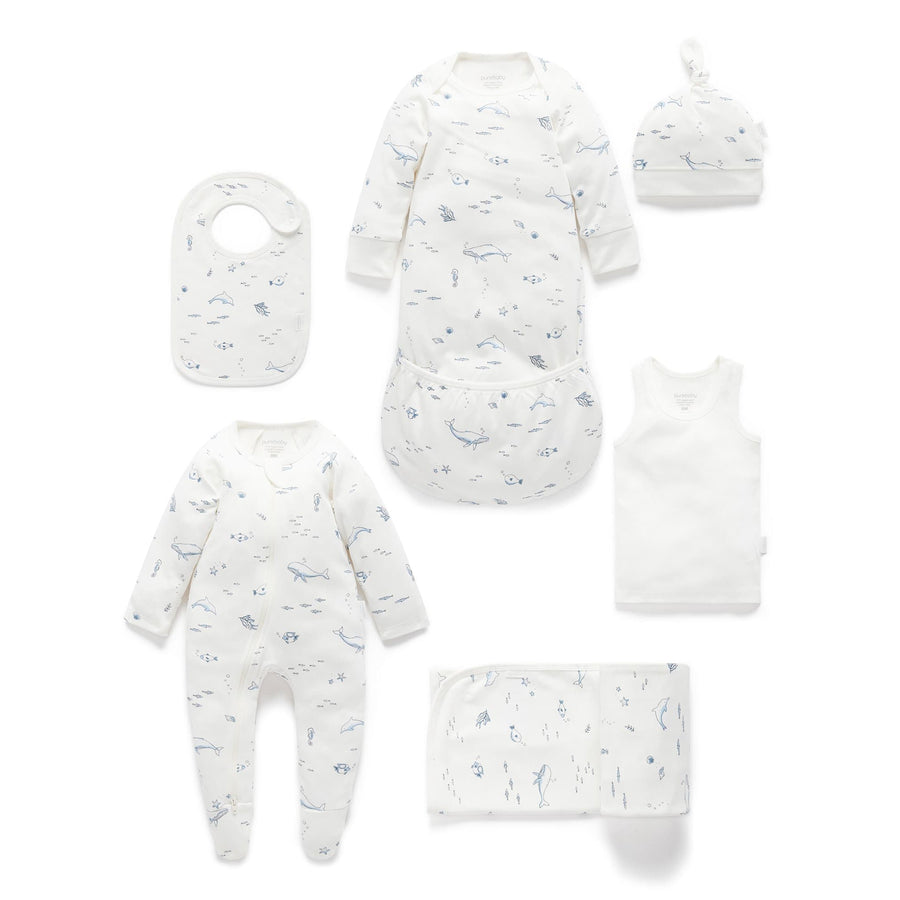 Purebaby Newborn Hospital Pack - Vanilla Nautical