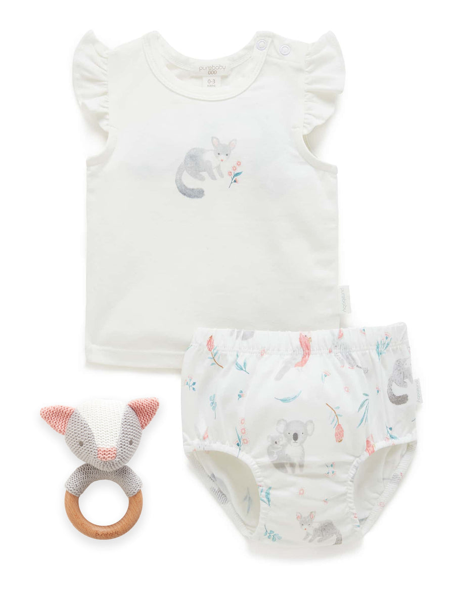 Purebaby Possum Friends 3 Piece Gift Pack