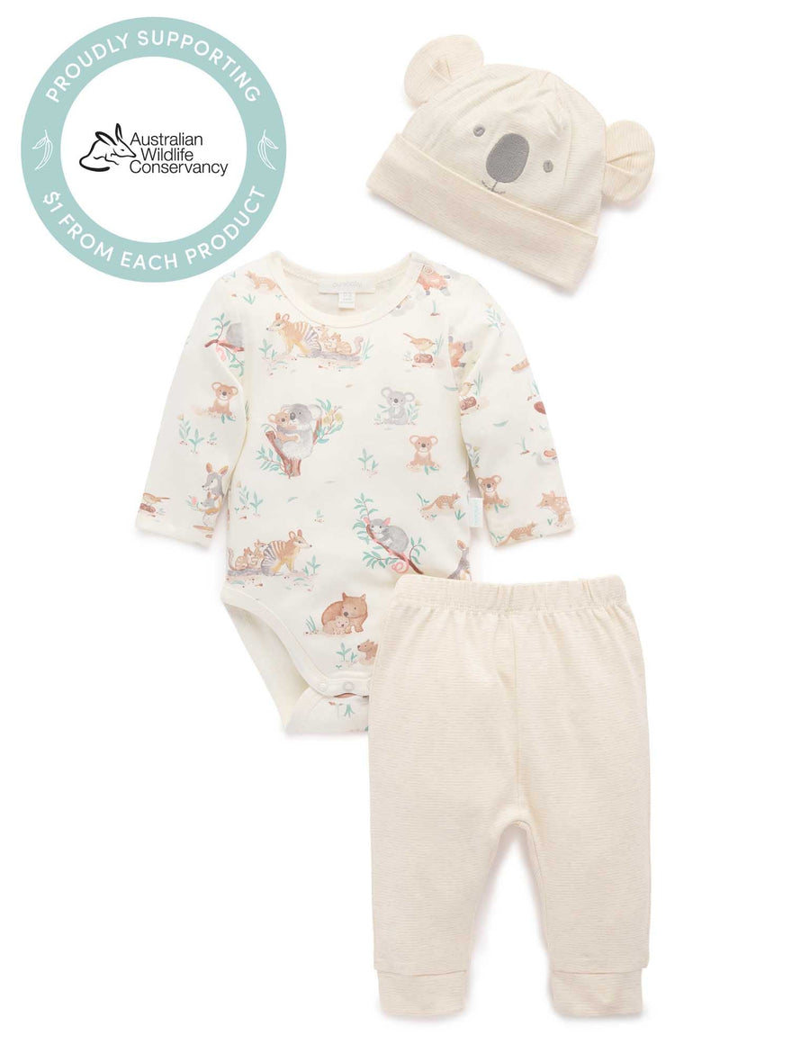 Purebaby Bush Babies 3 Piece Set