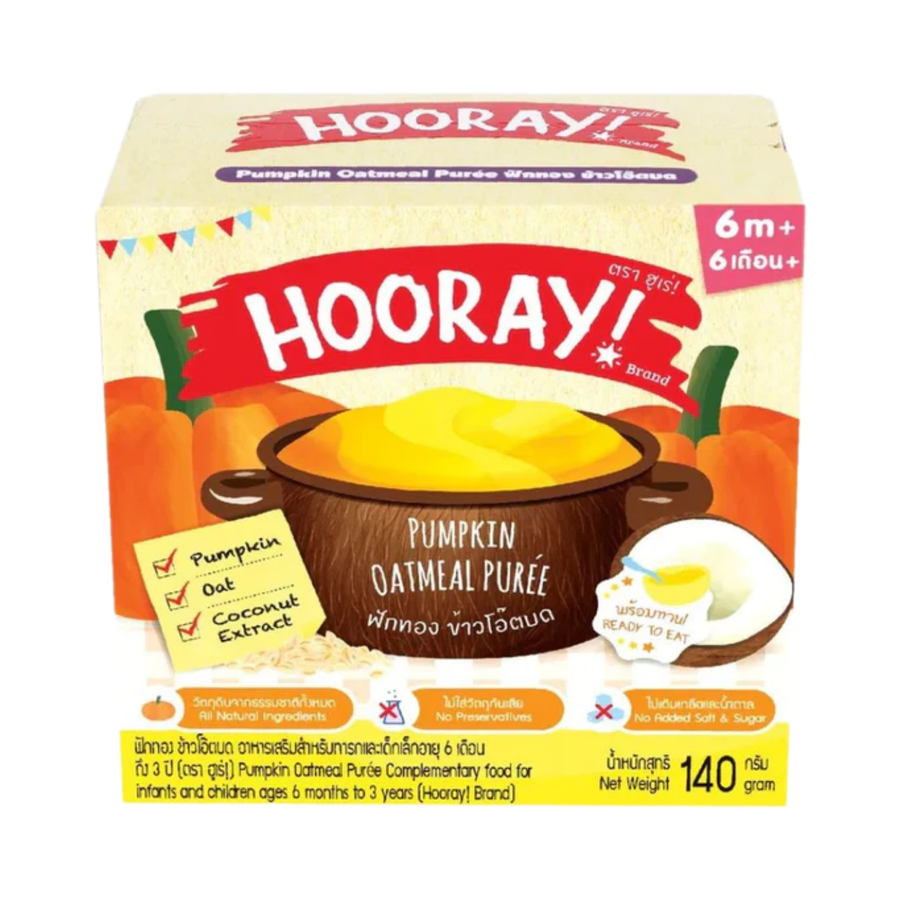 HOORAY! Pumpkin Oatmeal Puree 140g